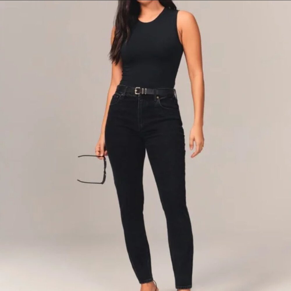 Abercrombie & Fitch Curve Love High Rise Skinny Jeans - Size 6 Long
